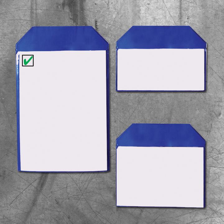 Produktbild Brady Grosse Einschubhüllen (Magnettaschen) mit magnet. Streifen, Vinyl, Blau, 305 x 225 mm (10er