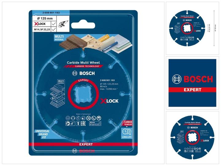 Actual product image Bosch Professional Zubehör Expert Carbide Multi Wheel X-LOCK cut-off wheel, 125 mm, 22.23 mm