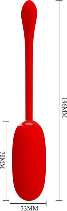 Actual product image Pretty Love Julius Waterproof, Rechargeable Vibrating Egg Red