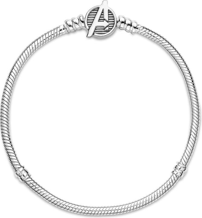 Image du produit Pandora Moments Marvel The Avengers Logo Snake Chain bracelet (23 cm, Argent 925)