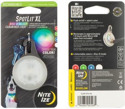 Actual product image Nite Ize SpotLit™ XL Rechargeable Collar Light (XL, Dog)