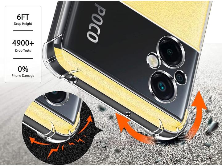 Produktbild Screenguard Xiaomi Poco M5 Hülle Crystal Soft Airbag Bumper (Xiaomi Poco M5)