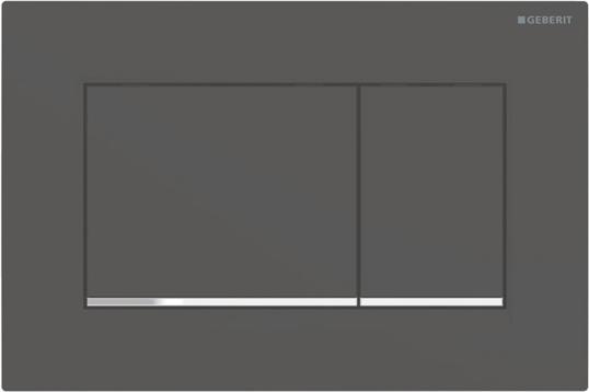 Geberit Sigma30 Ablaufplatte für Doppelablaufsystem, mattschwarz