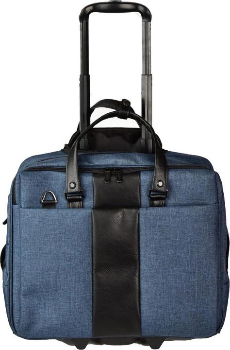 Immagine prodotto Dermata Trolley per laptop Business Canvas 3497CV Blauw (32 l, Bagaglio a mano (fino a 50 litri))