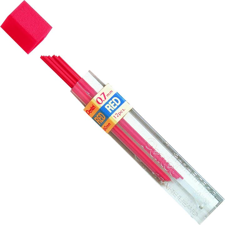 Image du produit Pentel Ersatzminen für Druckbleistift 0,7 mm (Recharger, Rouge)