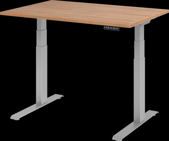 Hammerbacher UPLINER-K-Schreibtisch, elek. verstellb,640-1290mm, BxT 1200x800mm, Nussbaum-Dek (1200 x 800 x 640 mm)