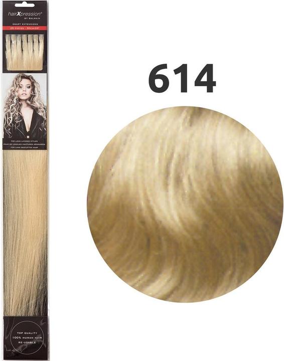 Balmain Haare Haare menschliches Haar (Bright Light Blonde Natural, 50 cm)