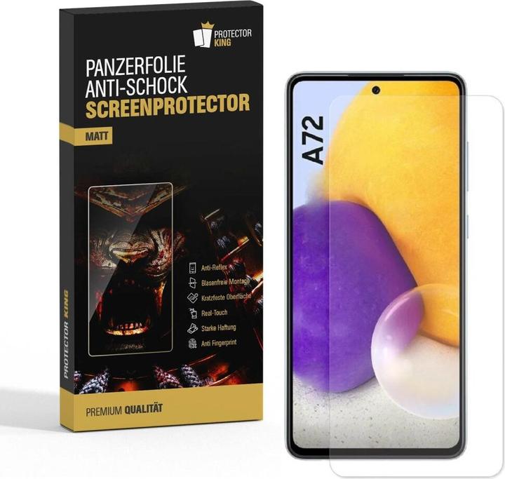 Actual product image Protectorking 2x Panzerfolie Anti-Shock matt entspiegelt (2 Piece, Samsung Galaxy A72)