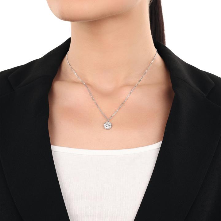 Produktbild Amor Anhänger für Damen, 925 Sterling Silber, Zirkonia synth. | Kompass (Silber 925)