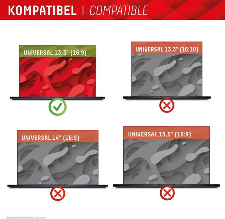 Produktbild Displex Privacy Safe randlos, Laptop Blickschutzfilter (11.97", 16 : 9)