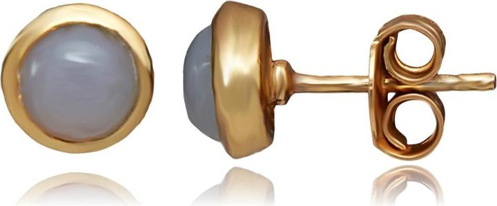 Leyda Ohrstecker Edelstein (Stein, Silber 925 1 Mikron Gelb Vergoldet 18k)