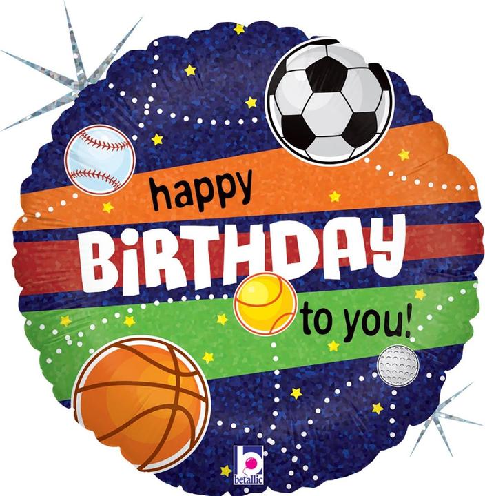 Produktbild Grabo Balloons Alu-Ballon - Happy Birthday - Sport (46cm) (1 x)