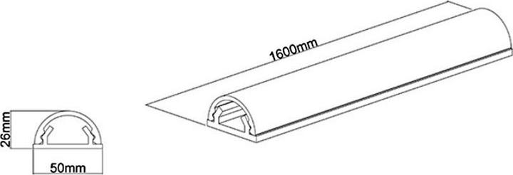 Immagine prodotto Multibrackets Canalina per cavi 50x1600, alluminio, argento (Tubazione, 160 cm)
