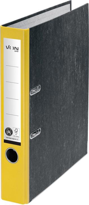 Produktbild von Hallers Ordner 5 cm, Gelb (A4, 50 mm, 1 Stück)