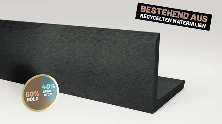 Produktbild ® WPC Abschlussleisten 5er Set Anthrazit 220cm Winkelprofil 5,5 x 4,5cm (5 x)