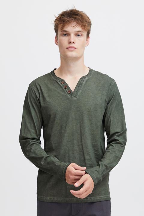 Actual product image Solid Tinox Men's Longsleeve With V-Neck Made Of 100% Cotton (M)
