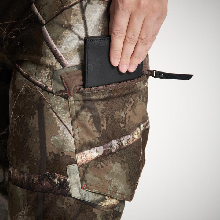 Actual product image Solognac Hunting rain trousers Treemetic 500 ladies warm waterproof low noise camouflage (44)