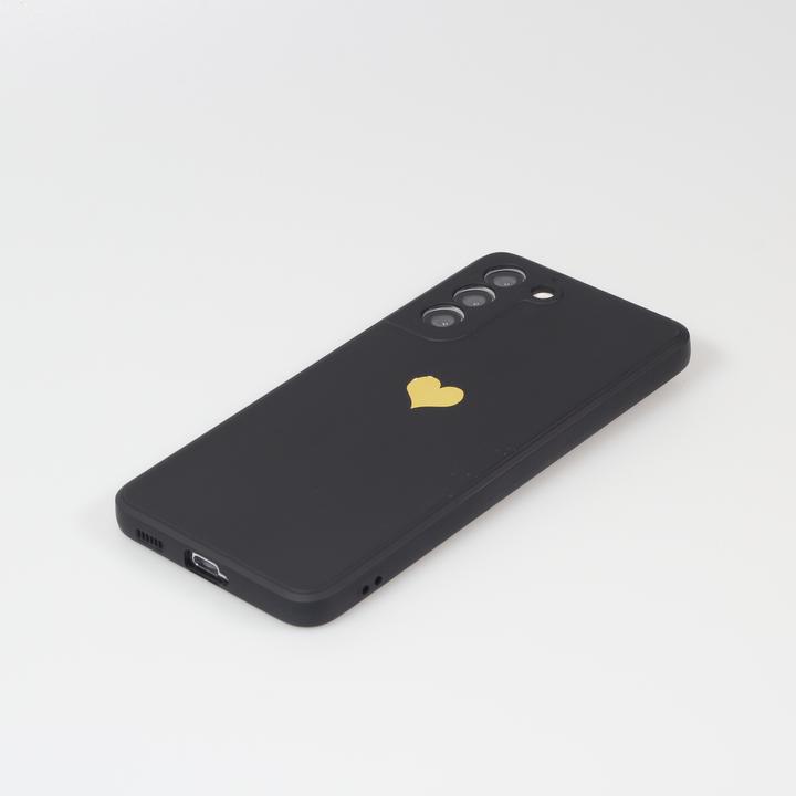 Actual product image PhoneLook Coque Silicone Mat Coeur doré (Samsung Galaxy S21 5G)
