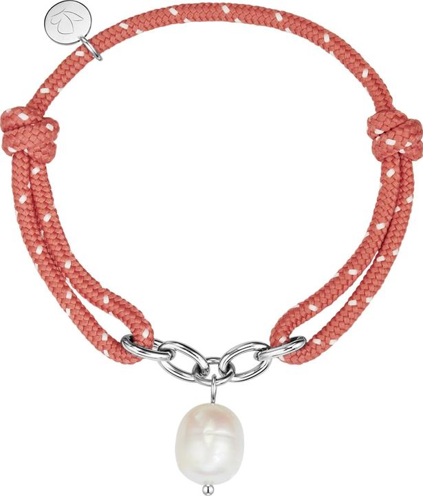 Immagine prodotto Glanzstücke München Donna in acciaio inossidabile con perle d'acqua dolce, argento 14,0 - 22,0 cm, regolabile in modo (22 cm, Acciaio inossidabile)