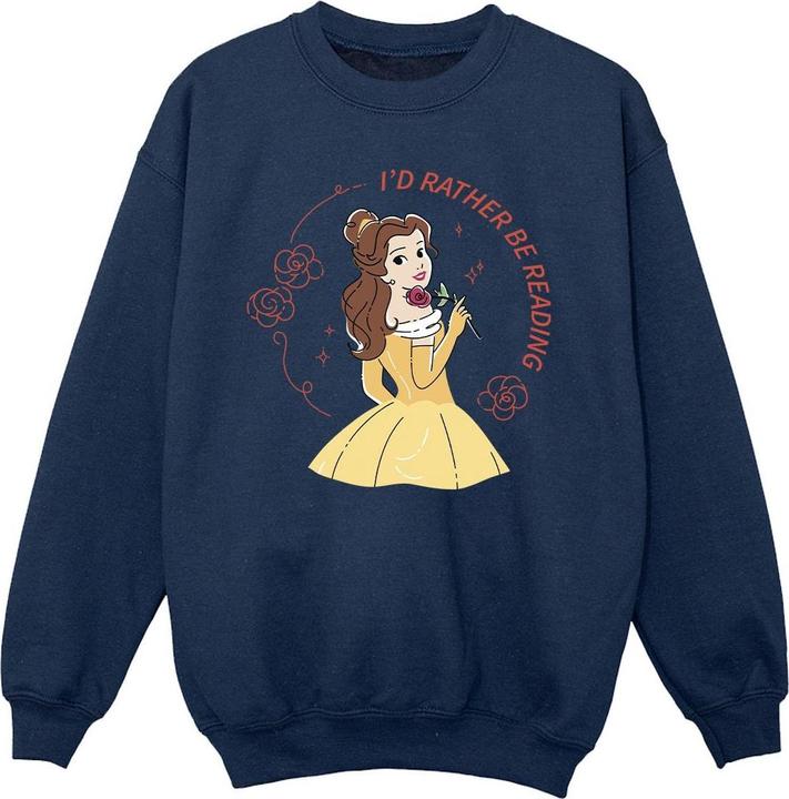 Disney Beauty And The Beast I'd Rather Be Reading Sweatshirt Mädchen