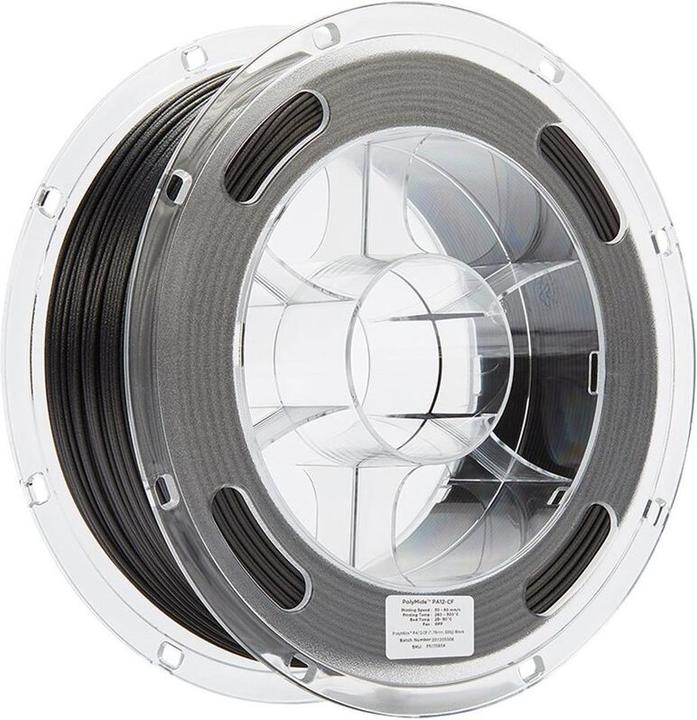 Immagine prodotto Polymaker PolyMide PA12-CF Nero 1,75 mm 500 g (Carbonio, Nylon, 1.75 mm, 500 g, Nero)