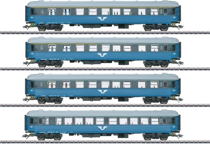 Märklin 43787 H0 Set of 4 SJ B1 Passenger Cars (Track H0)