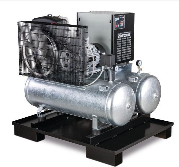 Produktbild Stürmer Stationärer Kolbenkompressor AIRPROFI DUO 853/2x100/10 K - mit 2x 100 Liter-Druckluftbehältern und K (10 Bar, 100 l)