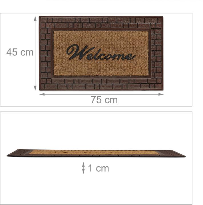 Image du produit Relaxdays Paillasson-coco (75 x 45 x 1 cm)
