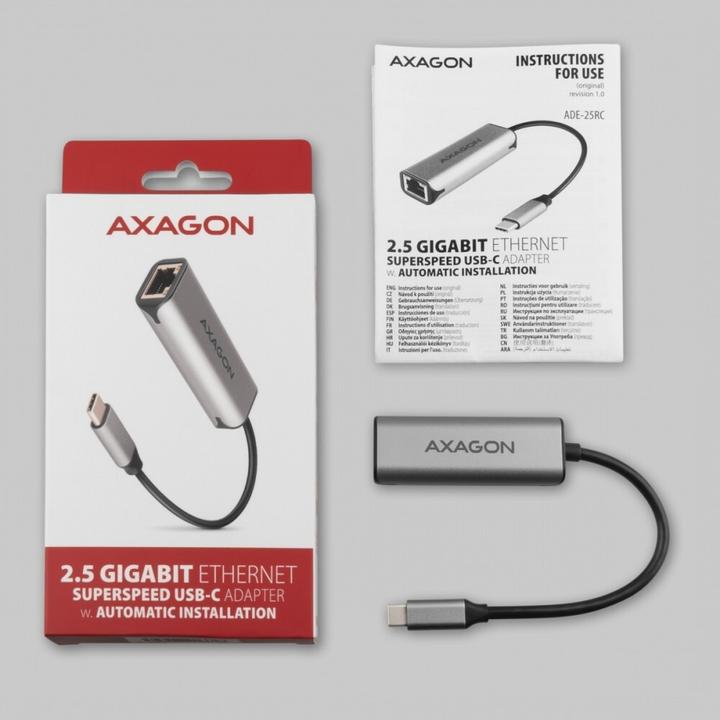 Actual product image Axagon ADE-25RC (USB-C, RJ45 2.5 Gigabit Ethernet (1x))