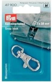 Produktbild Prym Karabinerhaken, silber 7 x 38 mm, Karte 1 Stk.