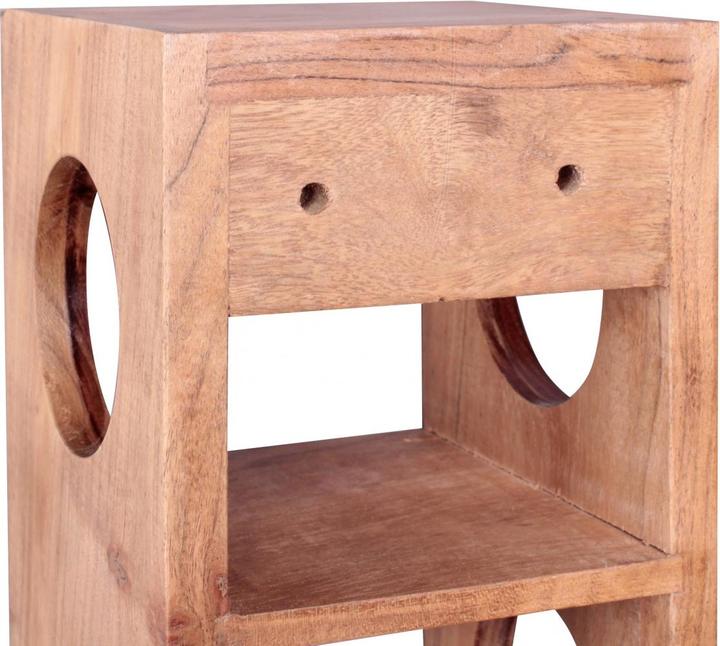 Produktbild FineBuy Weinregal Massivholz Akazie Akazie (15 x 70 x 15 cm, 5 Fl.)