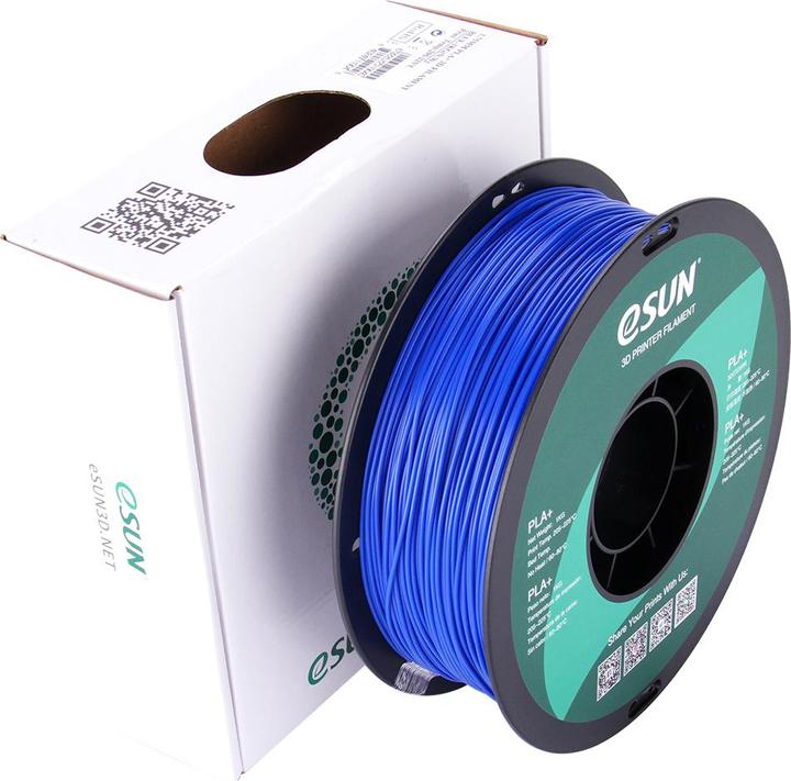 Actual product image eSUN PLA+ 1.75mm Blue 1Kg (PLA+, 1.75 mm, 1000 g, Blue)