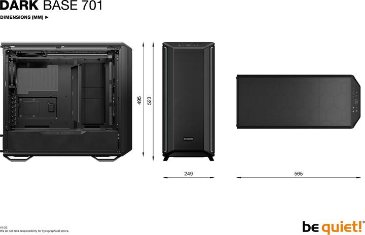 Produktbild be quiet! Dark Base 701 (E-ATX, ATX, mATX, Mini-ITX)