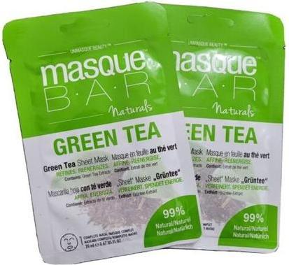 Produktbild MasqueBAR Maske Bar 99% Naturals Grüner Tee Sheet Mask 0.67