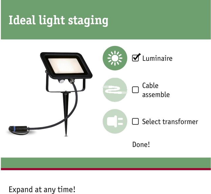Actual product image Paulmann Outdoor Plug & Shine Flood Spot (1700 lm, IP65)