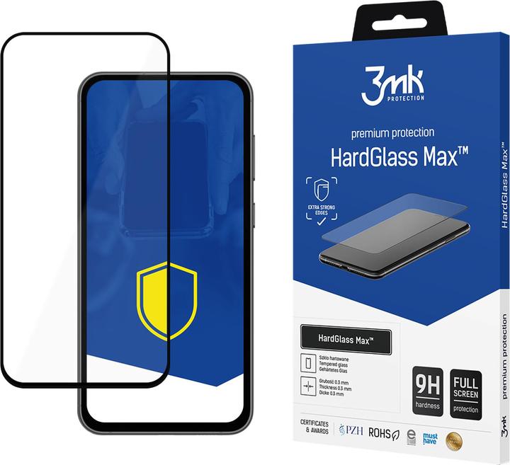 Actual product image 3MK HardGlass Max for Samsung Galaxy S23 FE black frame (1 Piece, Samsung Galaxy S21)