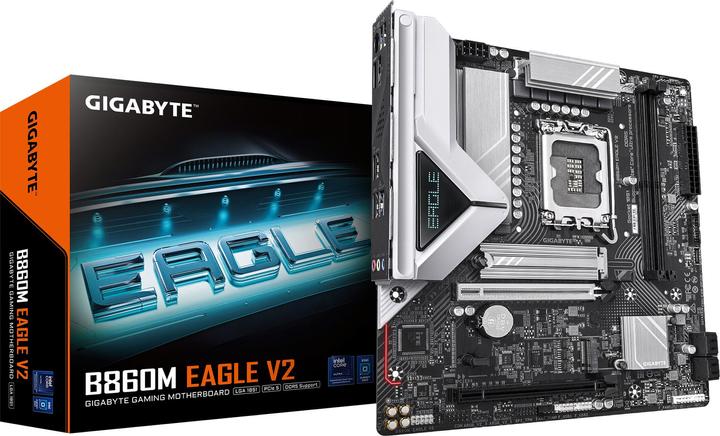 Gigabyte B860M EAGLE V2 Mainboard – Intel Core Ultra Serie Prozessoren, 6+1+2 Phasen VRM, bis zu 9066 MHz DDR (LGA 1851, Intel B860, mATX)