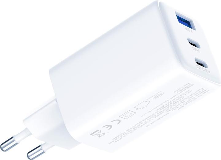 Actual product image 3MK Ładowarka sieciowa Hyper GaN Charger 65W 1xUSB-A 2xUSB-C PD QC4+ biały (65 W)