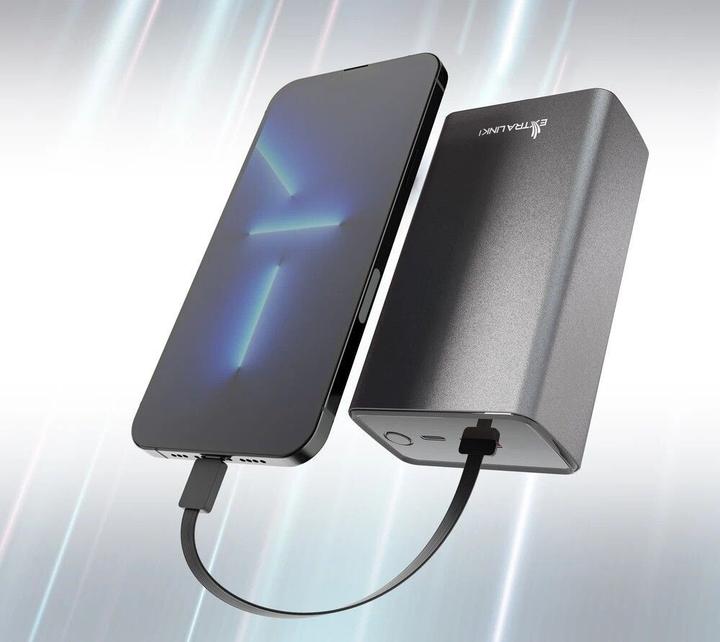 Produktbild Extralink EPB-127 30000mAh Srebrny | Powerbank | Power bank, 65W PD, USB-C (30000 mAh, 65 W, 111 Wh)