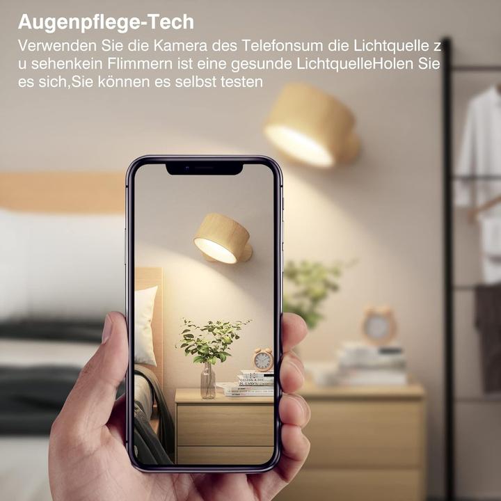 Actual product image Lumina Swiss Innovate wood LED wall light (450 lm)