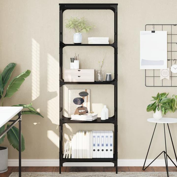 Actual product image VidaXL Bookcase 5 shelves black 59x35x171 cm
