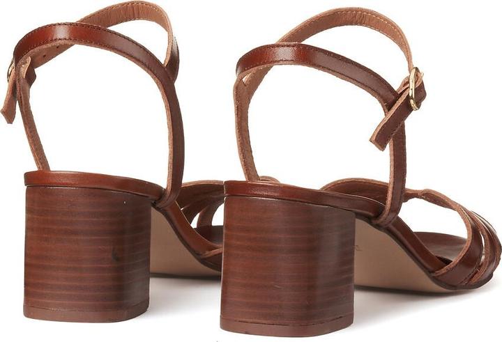Actual product image La Redoute Collections Leather sandals with medium heel (40)