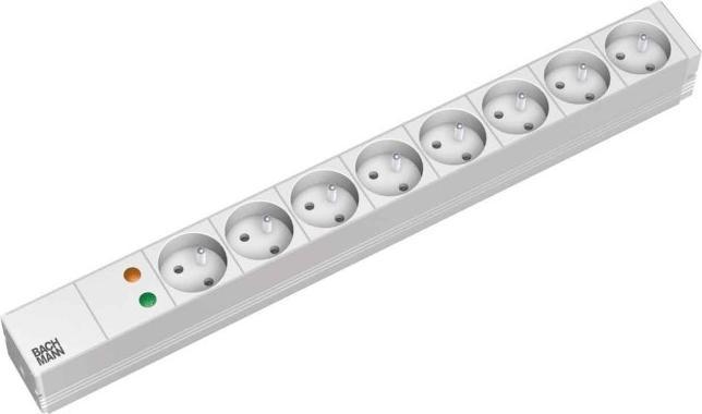 Productafbeelding Bachmann Stekkerdoos + Overspanningsbeveiliging-8 PC (8 x, CEE 7/3, CEE 7/5, 2 m)