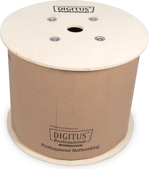 Actual product image Digitus CAT 7A S-FTP installation cable, 1500 MHz B2ca (EN 50575), AWG 22/1, 500 m reel, Dx, Ge (S/FTP, CAT7a, 500 m)
