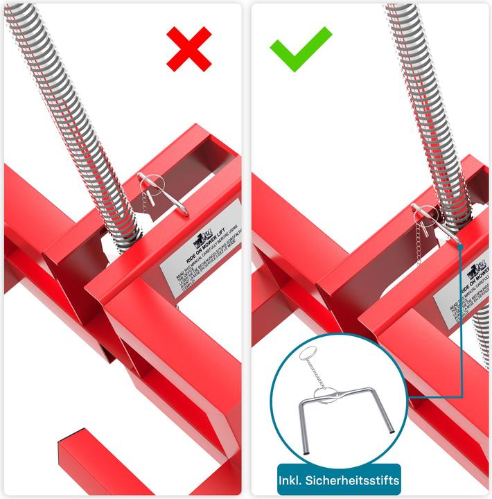 Produktbild Wiltec Reinigungshilfe Hebevorrichtung Aufsitzmäher Rasentraktor Lifter 400 kg (Rasentraktor, Traktorzubehör)