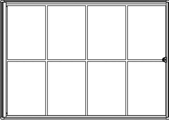 Actual product image Maul Display case, outer depth 27 mm (Whiteboard, 65.5 x 93 cm)