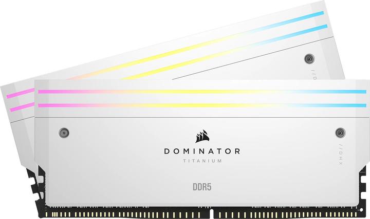 Image du produit Corsair DOMINATOR Titanium Light Enhancement Kit, 2-up config, Functional LEDs, White Heatsink, no DRAM ICs (Multicolore)