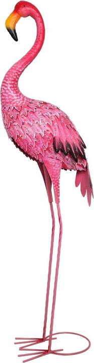 Image du produit Hermex Flamant rose en métal Décoration de jardin Sculpture de jardin