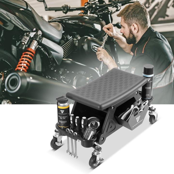 Image du produit Stahlwerk Tabouret d'atelier WRS-185 avec capacité de charge de 185 kg Siège d'atelier Tabouret roulant (1 x)