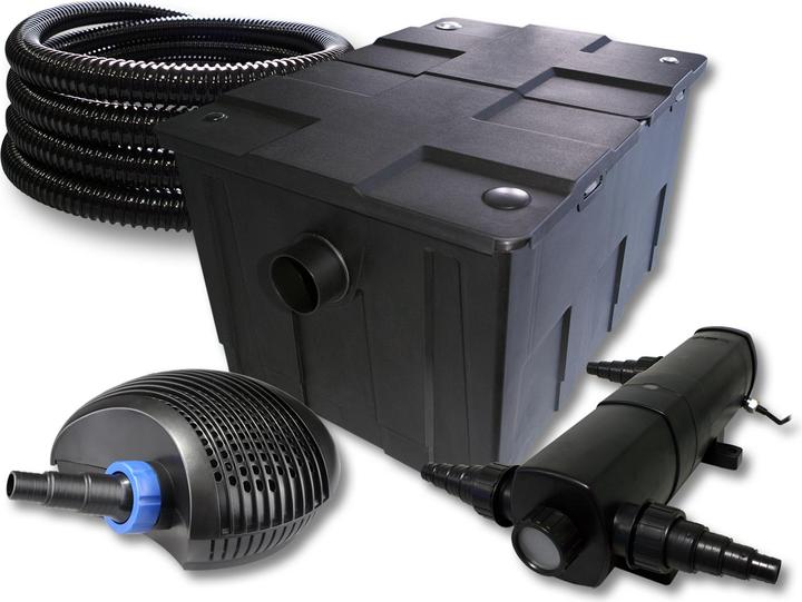 Produktbild SunSun TeichFilter Set 60000l mit 36W Teichklärer,40W ECO Pumpe 25m Schlauch